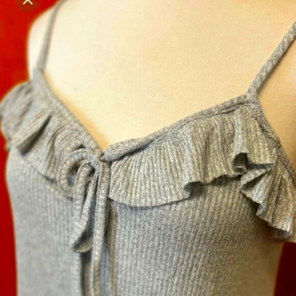 Anthropologie Ruffled Sundress in GRAY - Picture 2 of 6